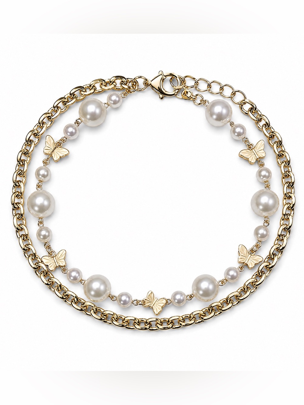 18k Yellow Gold Plated Butterfly Bracelet